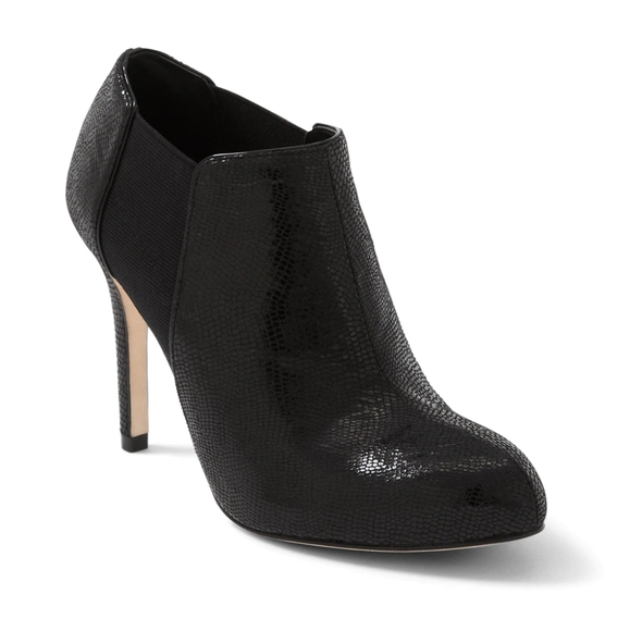 WHITE House Black Market Black Ankle Booties 6 1/2 - Picture 1 of 8